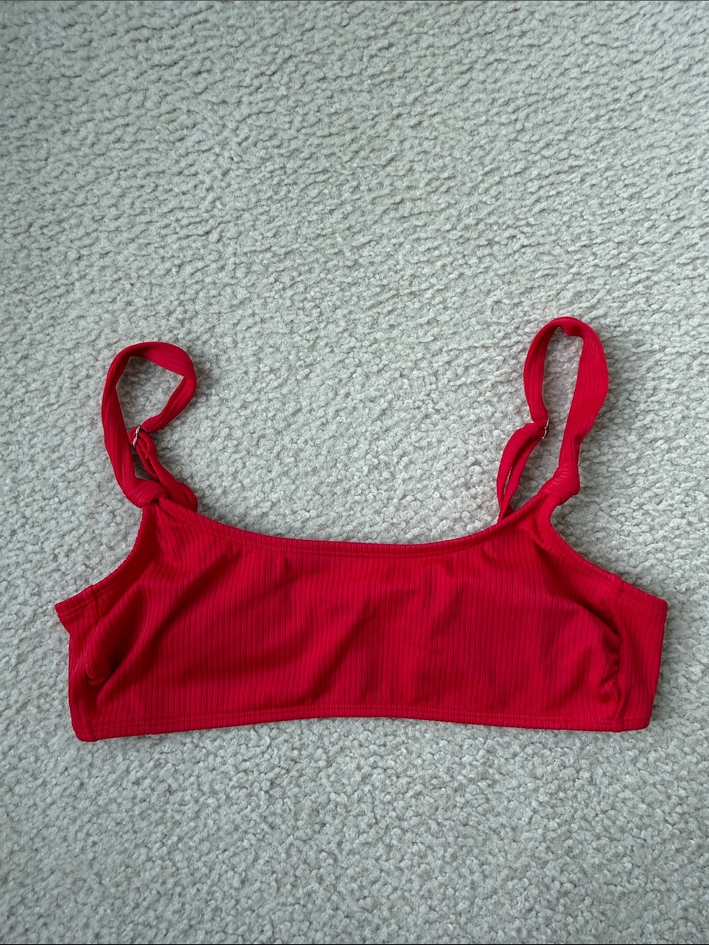 Red Adjustable Bikini Top